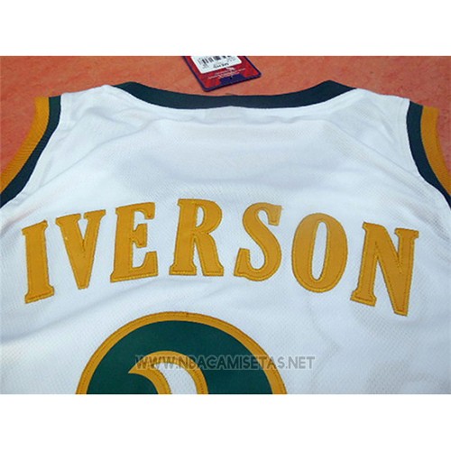 Camiseta Bethel Allen Iverson NO 3 Blanco